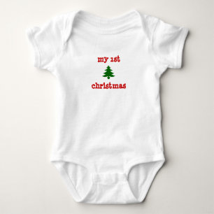 Body Para Bebé onsie de "mi 1r navidad" con el árbol