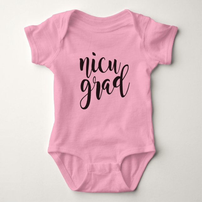 Body Para Bebé onsie del graduado del nicu (Anverso)