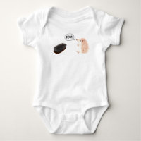 Onsie divertido del erizo lindo