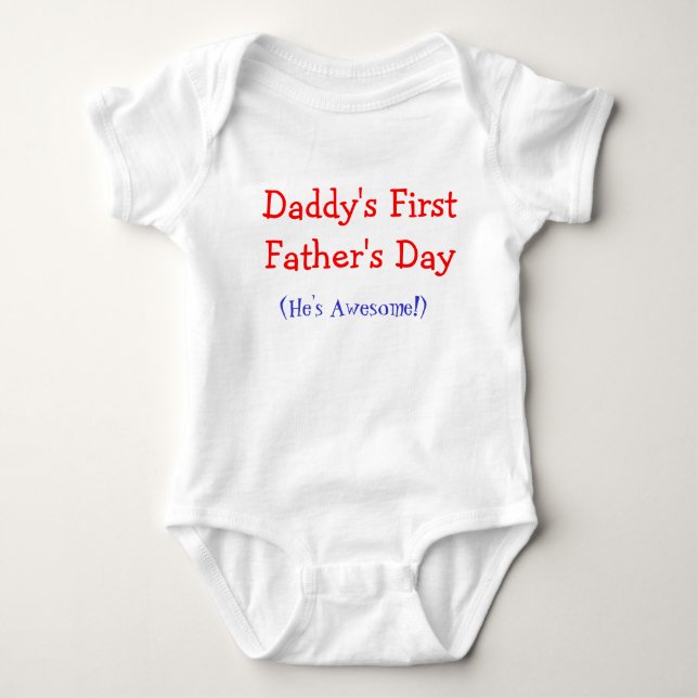 Body Para Bebé Onsie, el primer bebé de papá (Anverso)