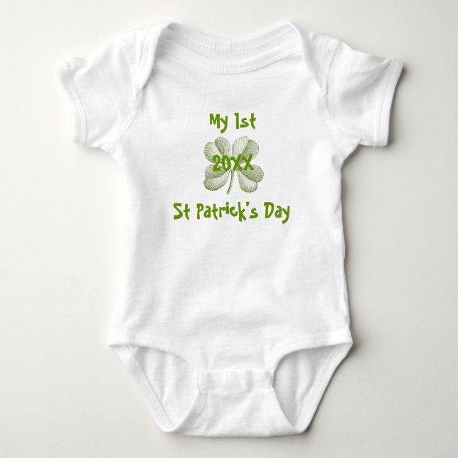 Body Para Bebé Onsie, el primer día de San Patricio (Anverso)