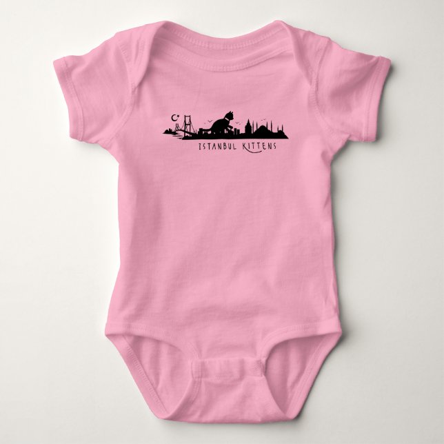 Body Para Bebé Onsie, el traje de bebé para gatitos de Estambul (Anverso)