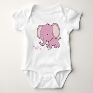 Body Para Bebé Onsie gemelo del bebé del elefante