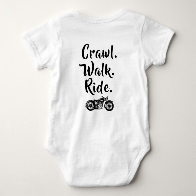 Body Para Bebé Onsie, una motocicleta bebé creativa (Reverso)