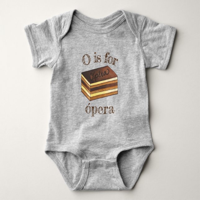 Body Para Bebé Ópera pastelería pastelería pastelería francesa Pa (Anverso)