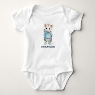 Body Para Bebé Opossum Birthday Romper • Woodland Animal Outfit