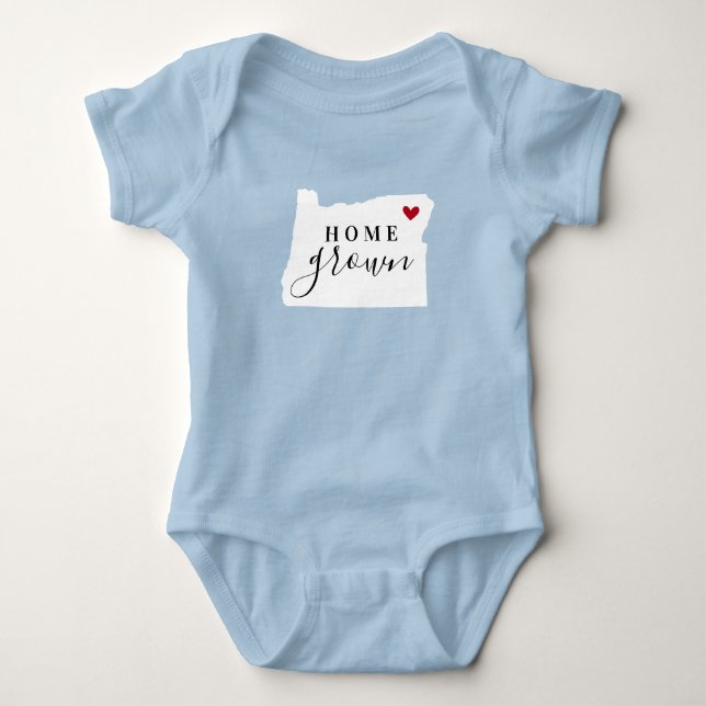 Body Para Bebé Oregon Home Grown State Tee (Anverso)