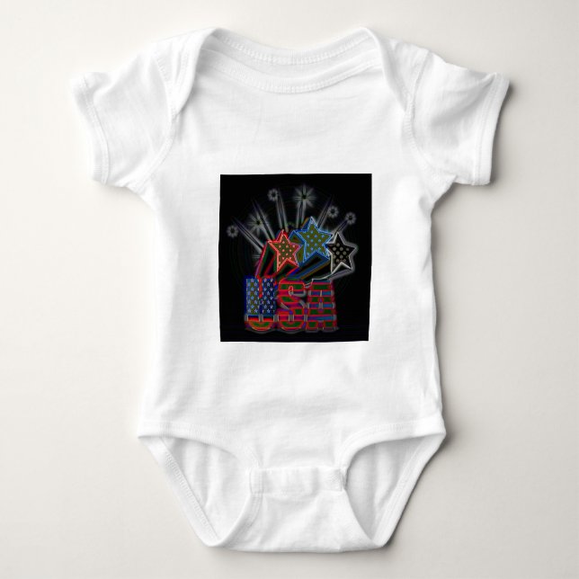 Body Para Bebé Orgullo de Estados Unidos (Anverso)