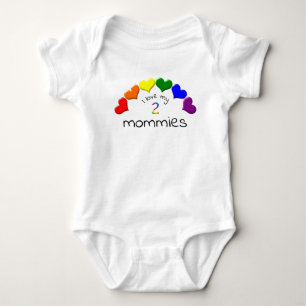 Body Para Bebé Orgullo gay, bebé, me encantan mis corazones arcoi