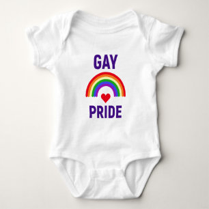 Body Para Bebé Orgullo gay Corazón y arco iris