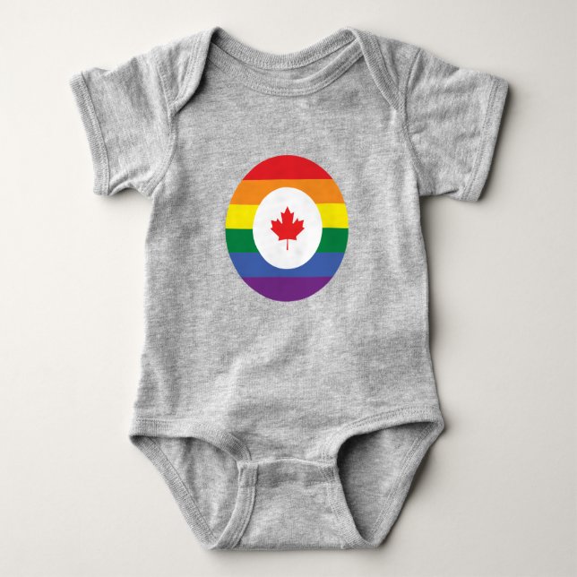 Body Para Bebé Orgullo gay de Canadá (Anverso)