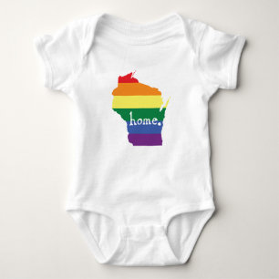 Body Para Bebé Orgullo gay de Wisconsin  Mapa del hogar