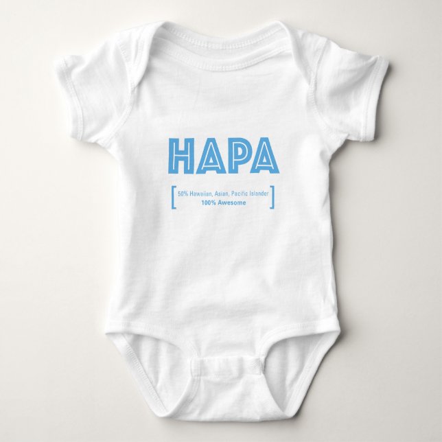 Body Para Bebé Orgullo HAPA Isleños del Pacífico asiático medio (Anverso)