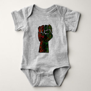 Body Para Bebé orgullo negro bandera panafricana roja verde puño
