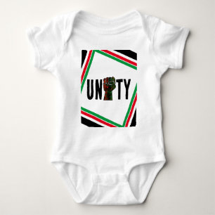 Body Para Bebé orgullo negro bandera panafricana roja verde puño 