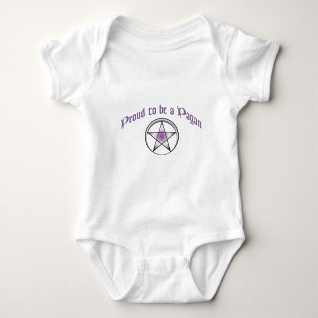 Body Para Bebé Orgullo pagano en morado (Anverso)