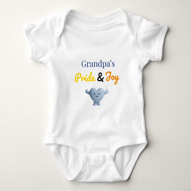 Body Para Bebé Orgullo y Alegría de Abuelo (Anverso)