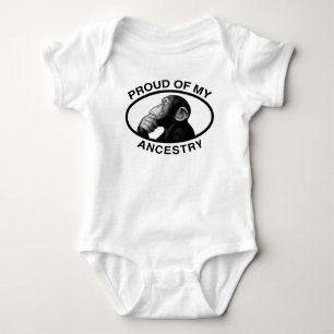 Body Para Bebé Orgulloso de mi chimpancé de la ascendencia