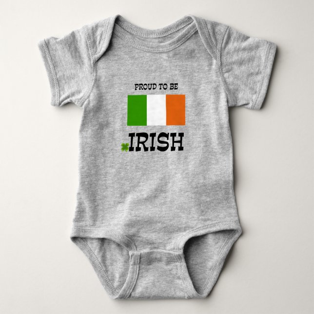 Body Para Bebé Orgulloso de ser irlandés (Anverso)