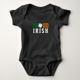 Body Para Bebé Orgulloso Irlandés Shamrock Lucky Clover Citando S
