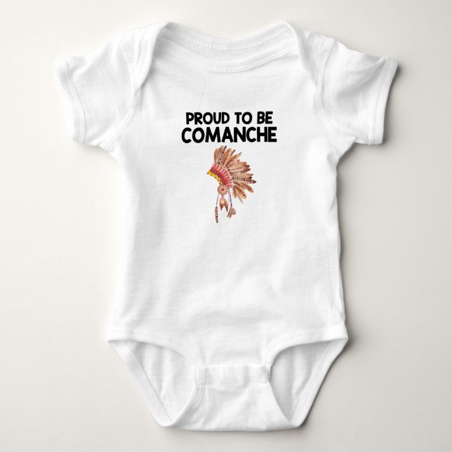 Body Para Bebé Orgulloso ser mono del bebé del nativo americano (Anverso)