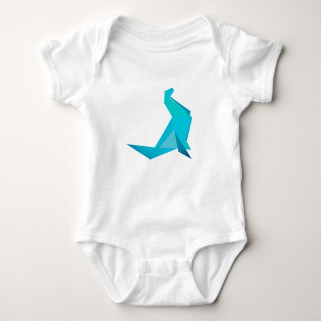 Body Para Bebé Origami Seal Summer Baby Bodysuit (Anverso)