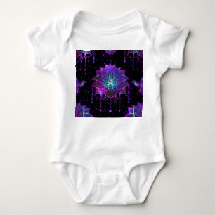 Body Para Bebé Ornate Lotus Flower Seamless Symbol