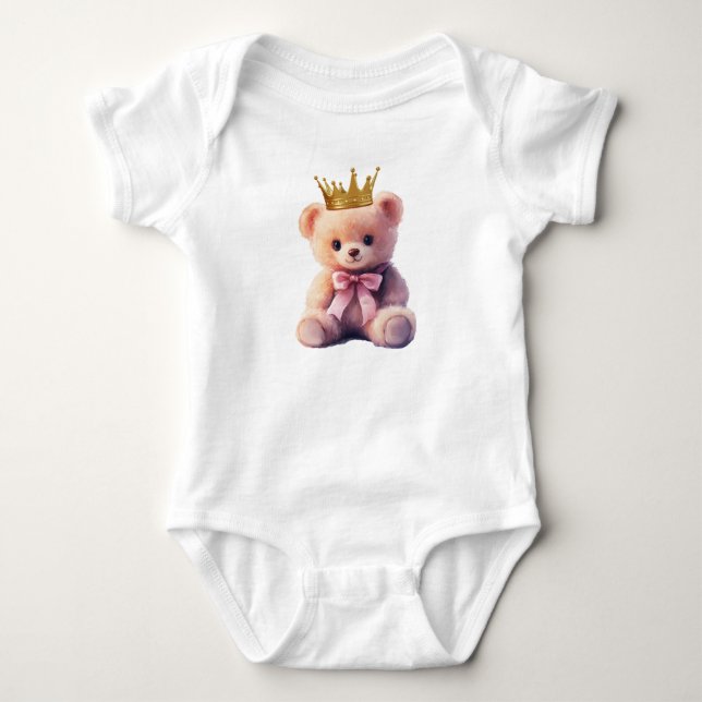 Body Para Bebé Osito de peluche princesa (Anverso)