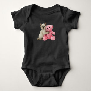 Body Para Bebé Osito de peluche siamés lindo