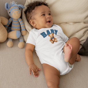 Body Para Bebé Osito de peluche universitario elegante para bebé