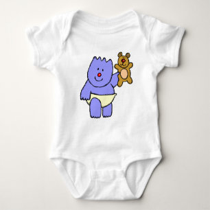 Body Para Bebé Oso Azul Adorable Con Camiseta Para Niños Juguetes
