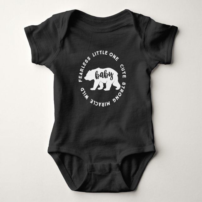 Body Para Bebé Oso bebé, camiseta familiar (Anverso)