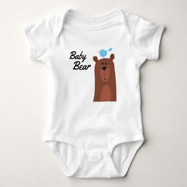 Body Para Bebé Oso Bebé Con Amigos Pájaros Mejores Amigos (Anverso)