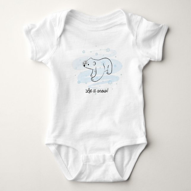 Body Para Bebé Oso bebé polar. (Anverso)