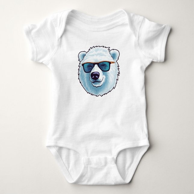 Body Para Bebé Oso blanco lindo (Anverso)