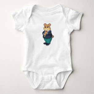 Body Para Bebé Oso como novio con traje
