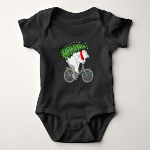 Body Para Bebé Oso Cuto Con Regalo De Árbol De Navidad Para Cicli