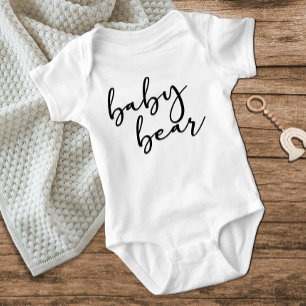 Body Para Bebé Oso de bebé de escritura simple moderna negra