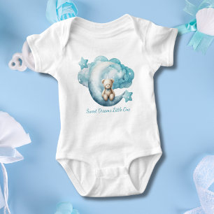 Body Para Bebé Oso de bebé personalizado Luna Estrella Nube Azul 