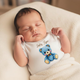 Body Para Bebé Oso de ganchillo lindo personalizado