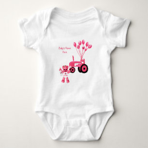 Body Para Bebé Oso de los rosas bebés y camiseta rosada del