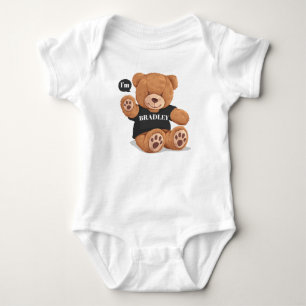 Body Para Bebé Oso de niño pequeño y personalizado