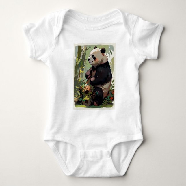 Body Para Bebé Oso de ocio - Panda (Anverso)