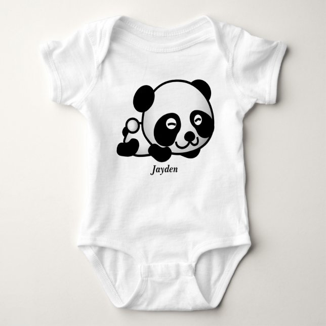 Body Para Bebé Oso de panda lindo del bebé del niño (Anverso)