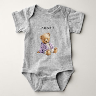 Body Para Bebé Oso de peluche adorable chaqueta morada