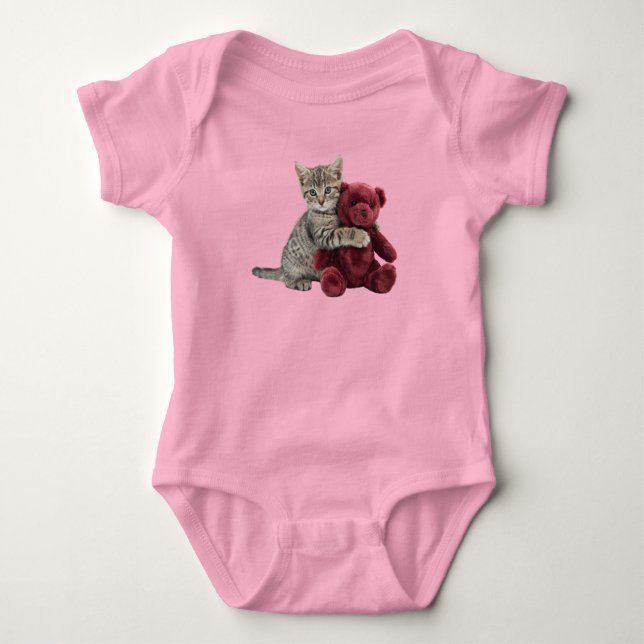 Body Para Bebé Oso de peluche atigrado lindo (Anverso)