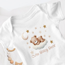 Body Para Bebé Oso de peluche con estrellas