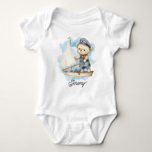 Body Para Bebé Oso de peluche marinero lindo