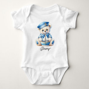 Body Para Bebé Oso de peluche marinero lindo