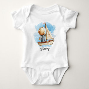 Body Para Bebé Oso de peluche marinero lindo